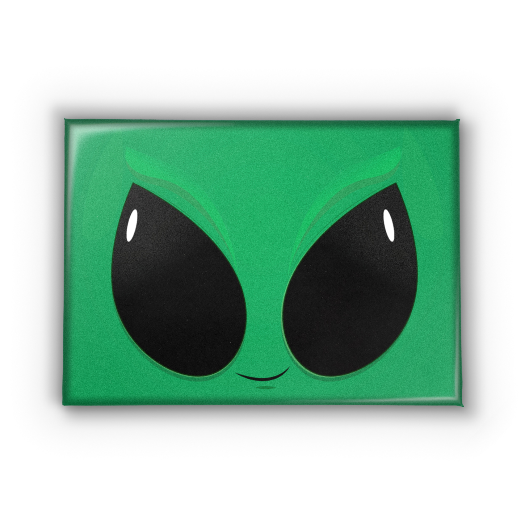 Alien Face 3.5x2.5in Magnet | Cute Retro Sci-Fi Cartoon Decor - Image 3