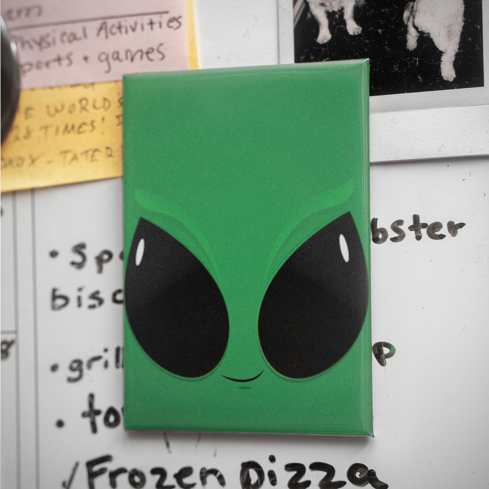Alien Face Cartoon 2.5x3.5in Magnet | Cute Quirky Retro Sci-Fi - Image 4