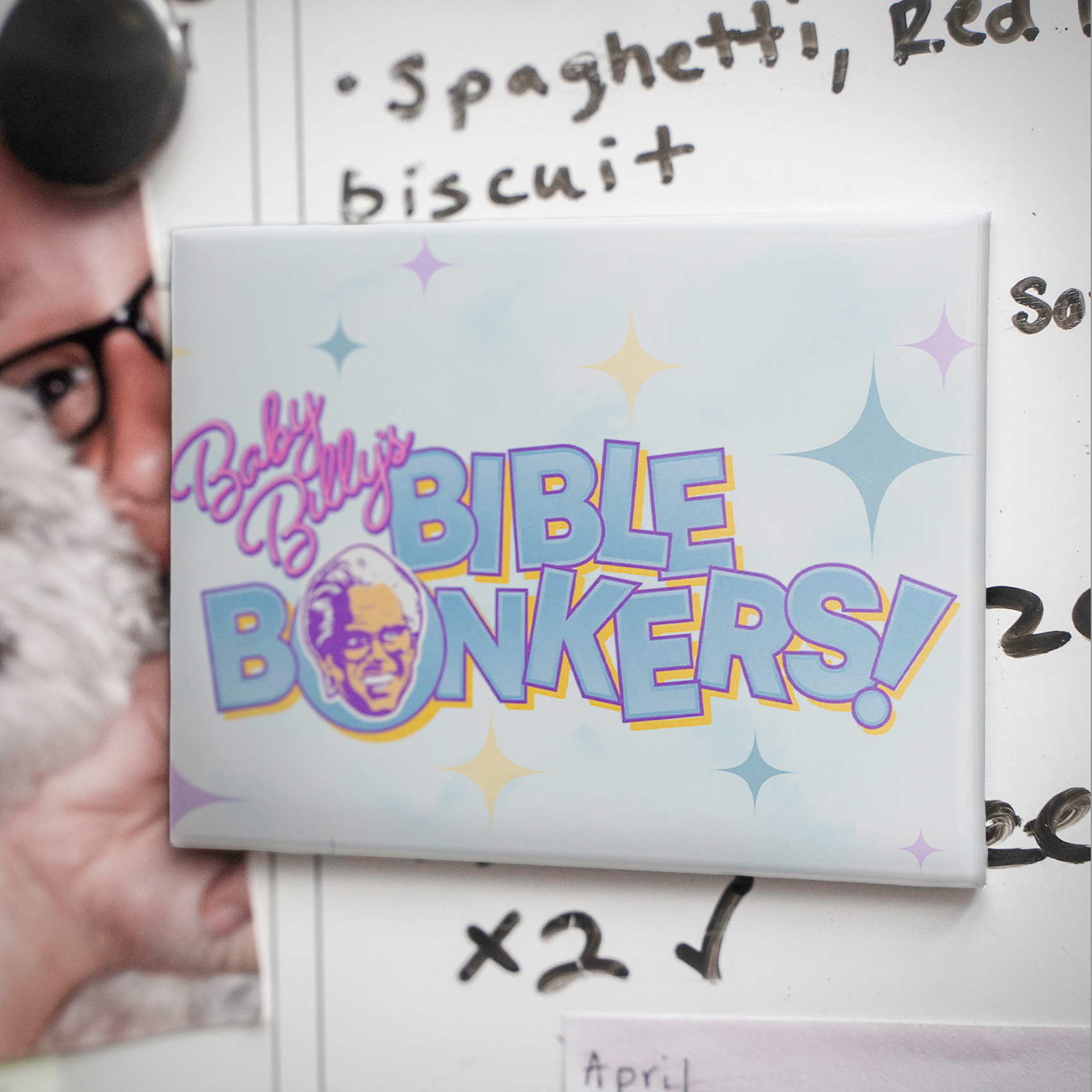 Uncle Baby Billy Bible Bonkers 3.5x2.5in Magnet | Walton Goggins 80s Game Show - Image 3