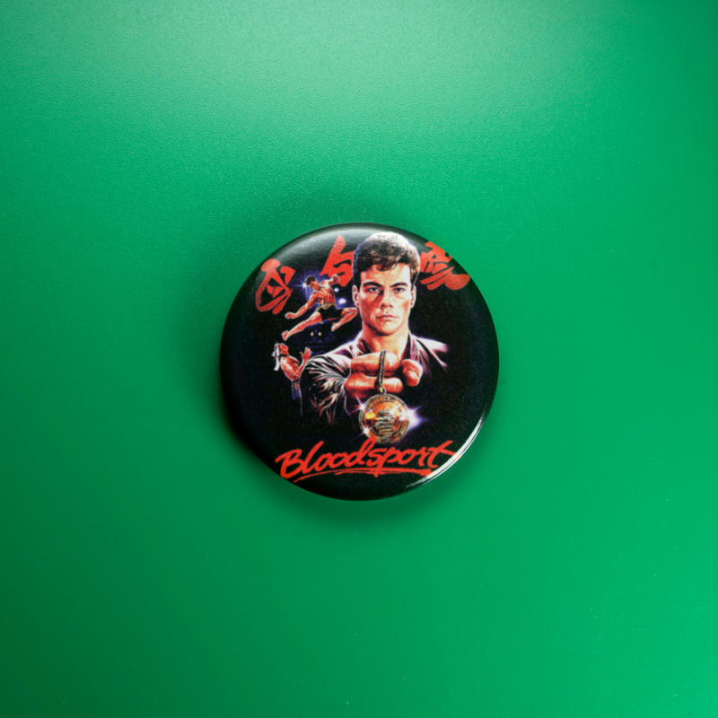 Bloodsport Movie Poster 1.5in Pin | Jean-Claude Van Damme 80s Martial Arts