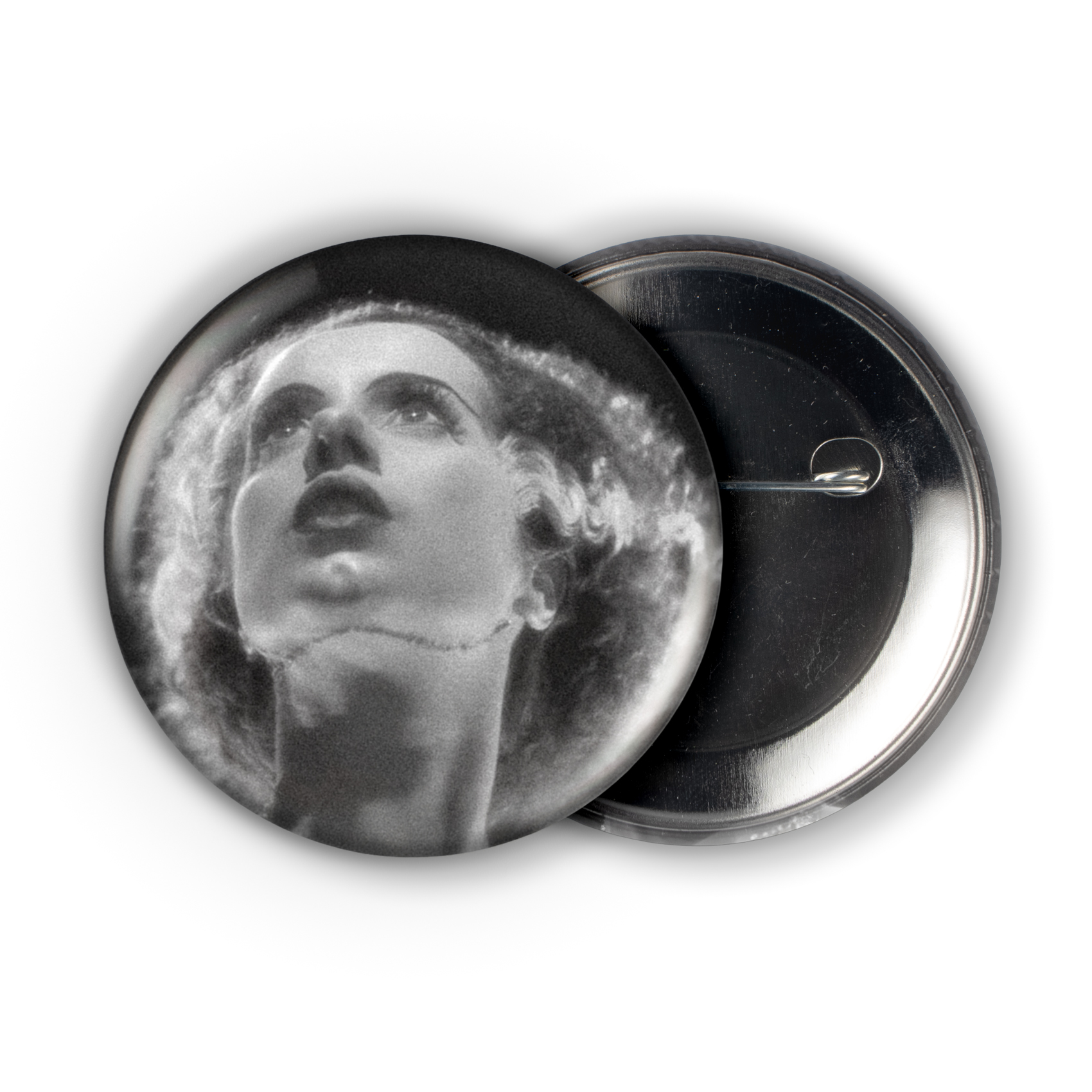 Bride of Frankenstein Stitches 2.25in Pin | Elsa Lanchester's Gothic Glamour Badge - Image 3