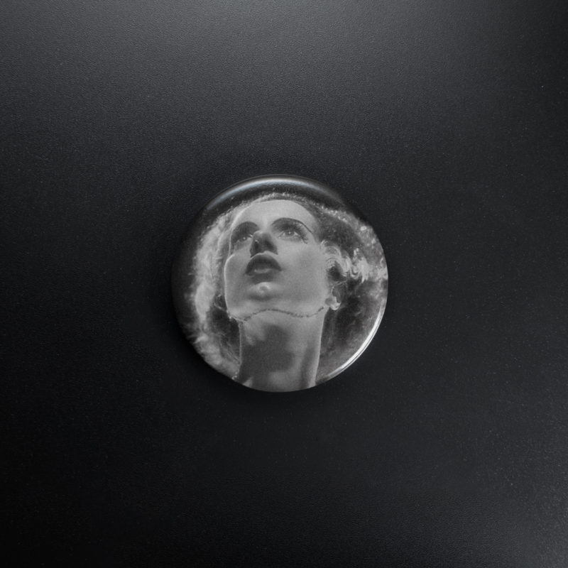 Bride Of Frankenstein Chin Stitches 1.5in Pin | Elsa Lanchester's Gothic Glamour Badge