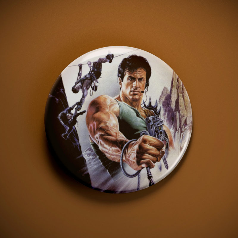 Cliffhanger Movie Poster 2.25in Pin | Sylvester Stallone 90s Action Thriller