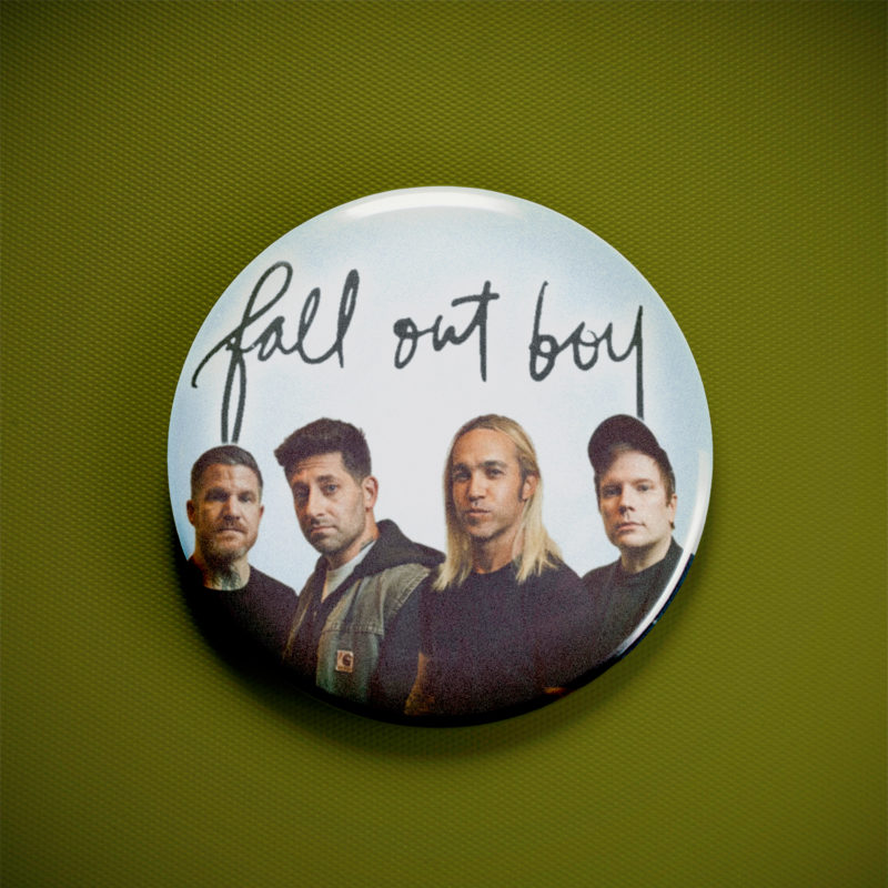 Fall Out Boy Band 2.25in Pin | Modern Pop Punk Band Photo