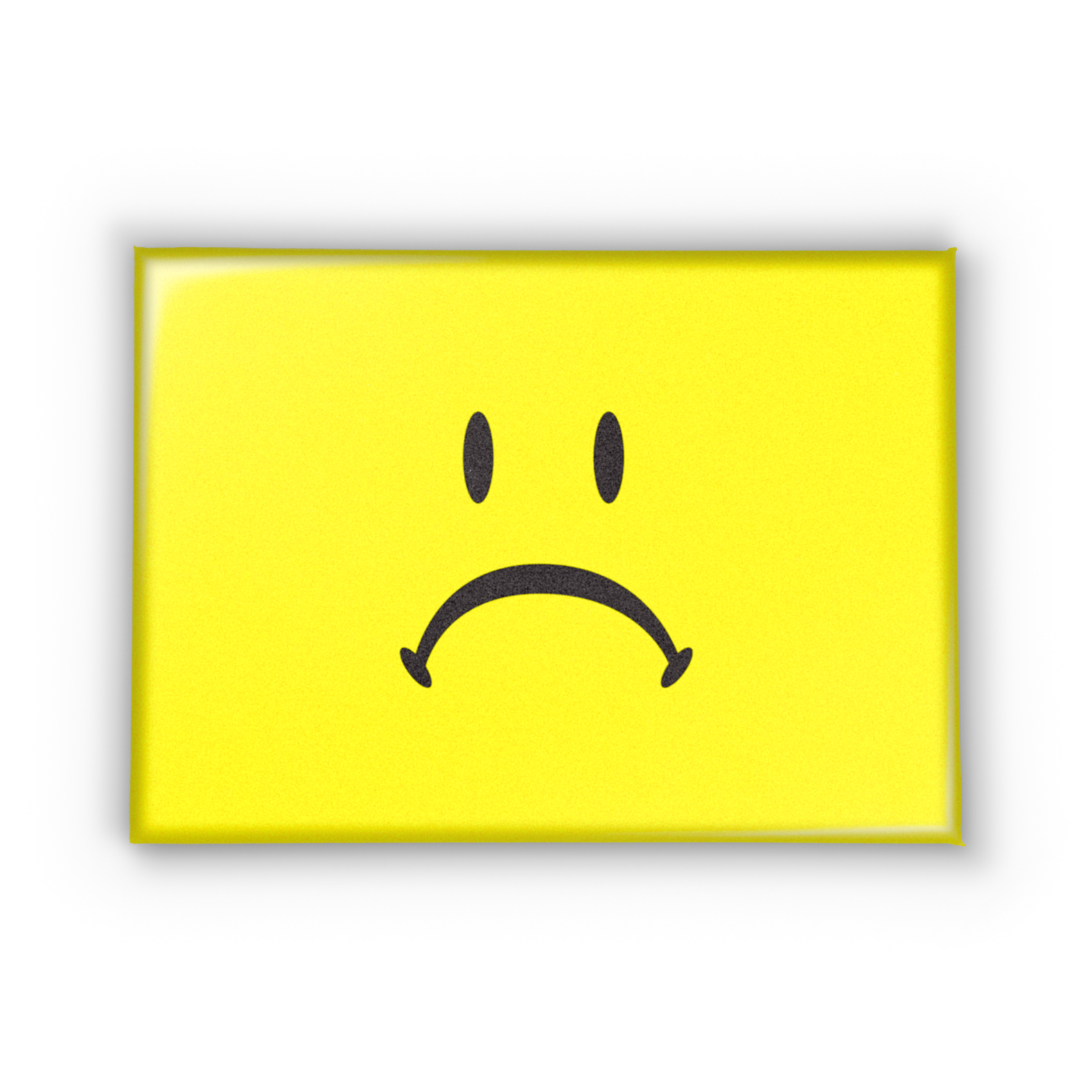 Frowny Face 2.5x3.5in Magnet | Ironic Gloom Modern Meme Emoji - Image 3