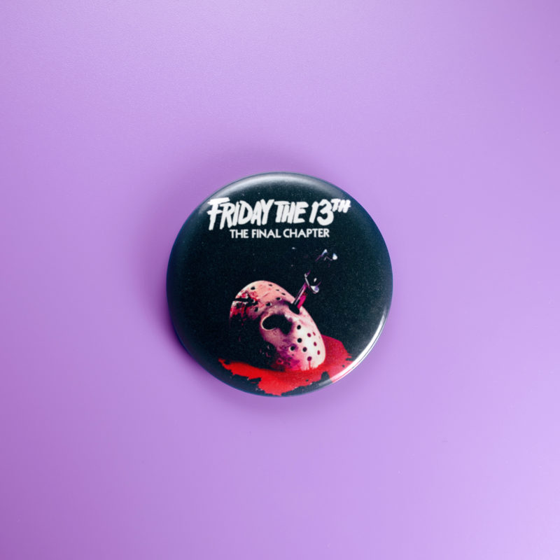 Friday The 13th Final Chapter 1.5in Pin | Jason Voorhees' 80s Slasher Climax Merch