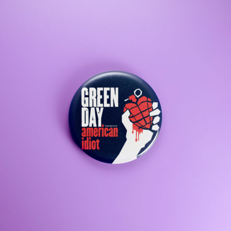 Green Day American Idiot 1.5in Pin | 2000s Punk Rock Album Art