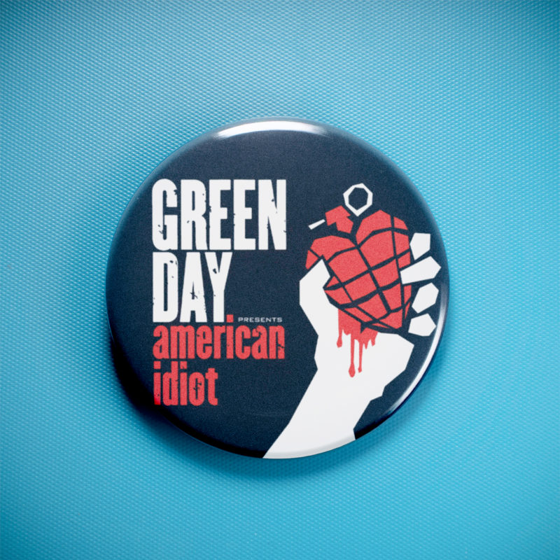 Green Day American Idiot 2.25in Pin | 2000s Punk Rock Album Art