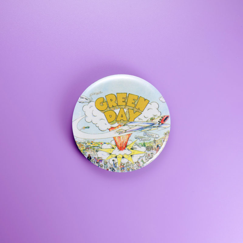 Green Day Dookie 1.5in Pin | 90s Cartoon Punk Album Art