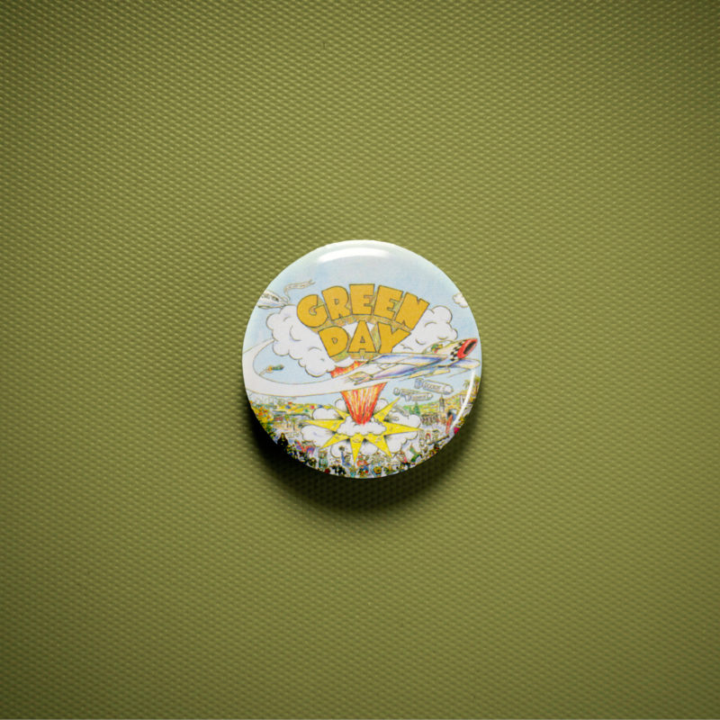 Green Day Dookie 1in Pin | 90s Punk Rock Album Art