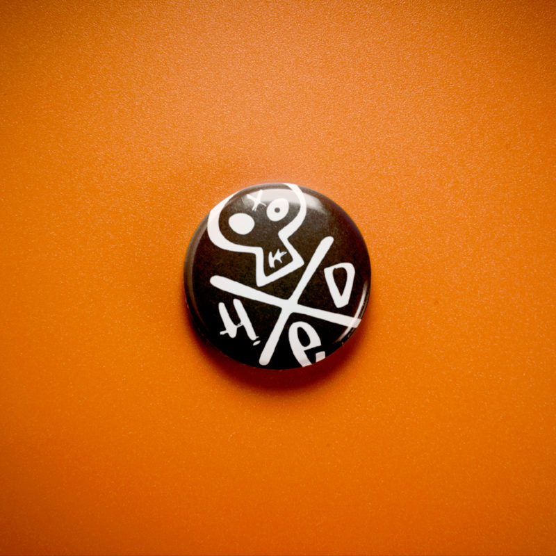 (hed)p.e. Skull Logo 1in Pin | 90s Nu-Metal Band Logo