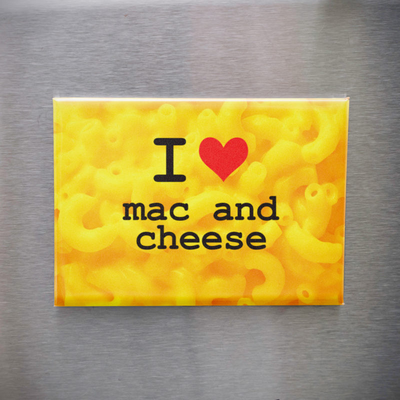 I Heart Mac & Cheese 2.5x3.5in Magnet | Retro Comfort Food Humor