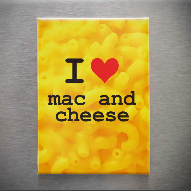 I Heart Mac & Cheese 2.5x3.5in Magnet | Retro Comfort Food Humor