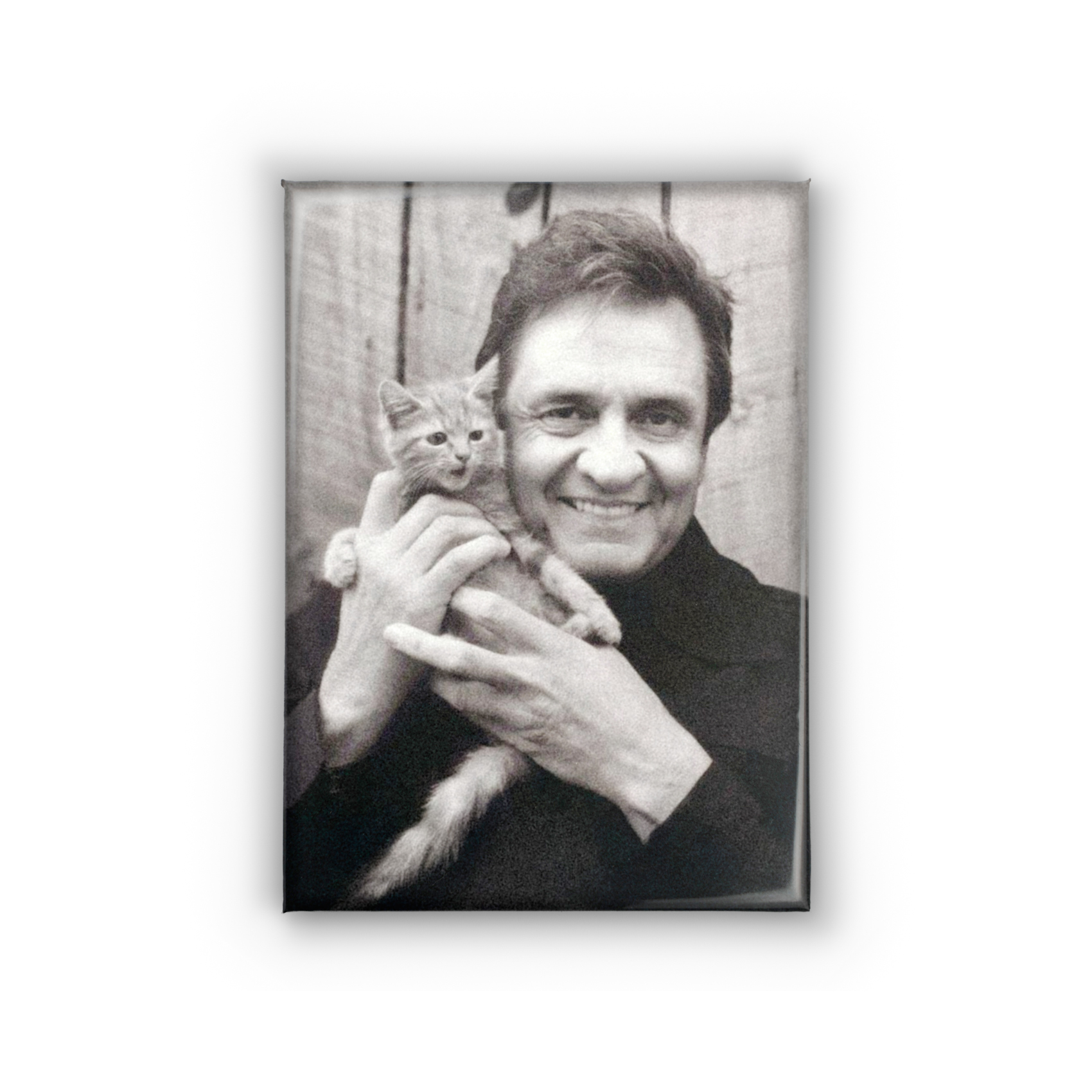 Johnny Cash With A Kitten 2.5in Magnet | Mid-Century Country Music Icon - Image 3