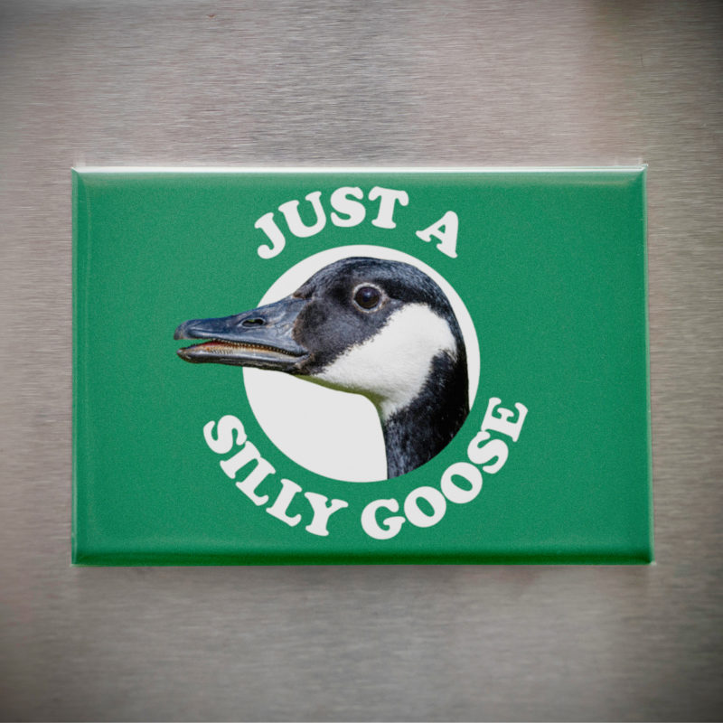 Just A Silly Goose 2.5x3.5in Magnet | Whimsical Canada Goose Humor