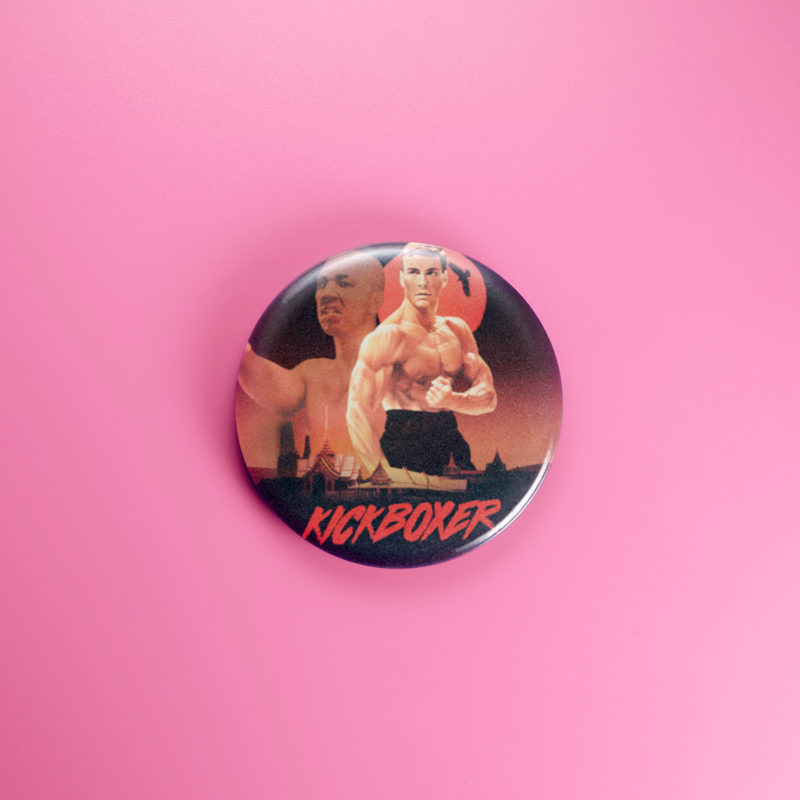 Kickboxer Movie Poster 1.5in Pin | Jean-Claude Van Damme 80s Martial Arts