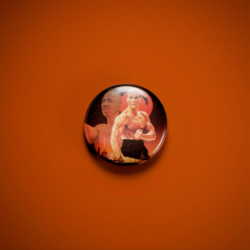 Kickboxer Movie Poster 1in Pin | Jean-Claude Van Damme 80s Martial Arts