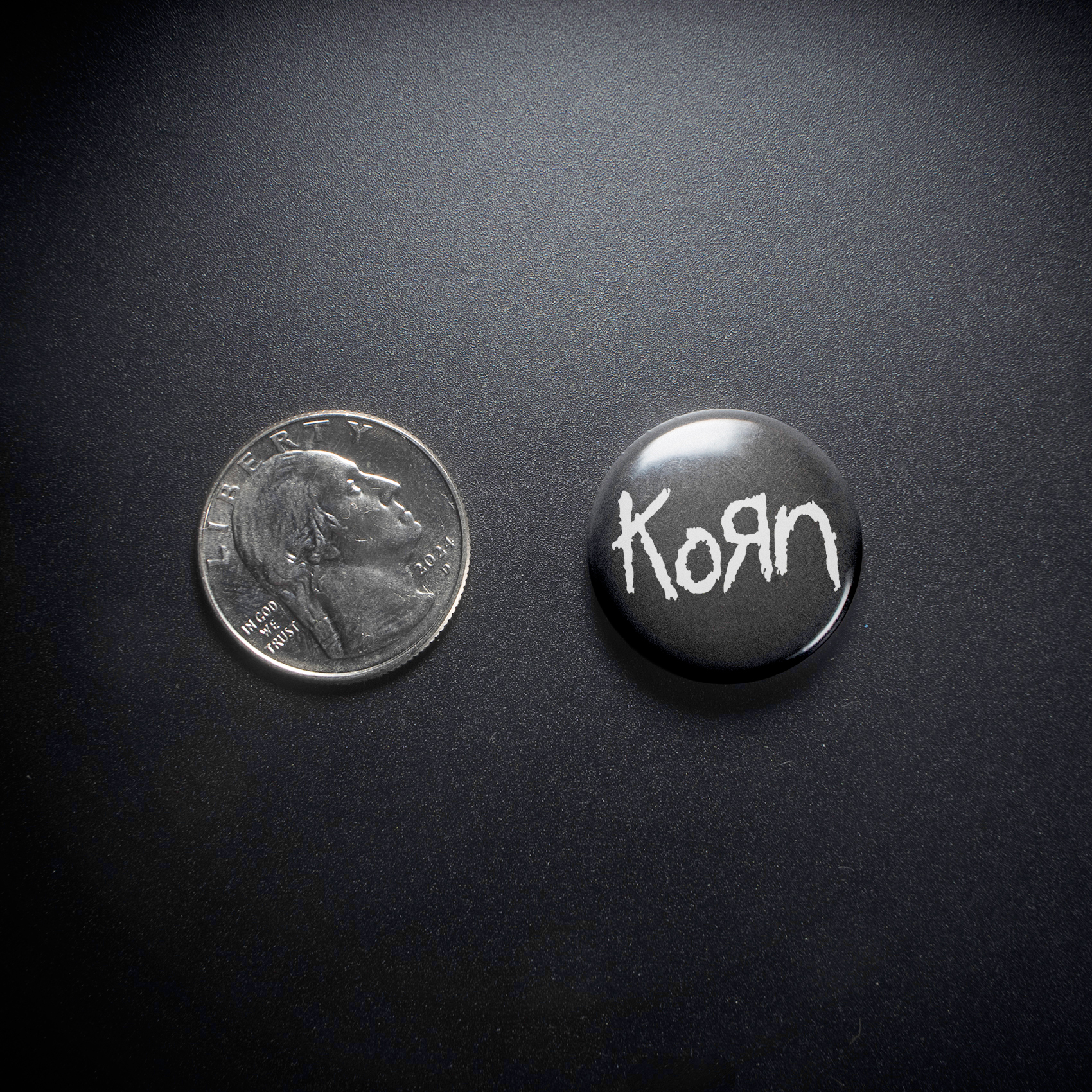 Korn Logo 1in Pin | 90s Nu-Metal Band Logo - Image 3