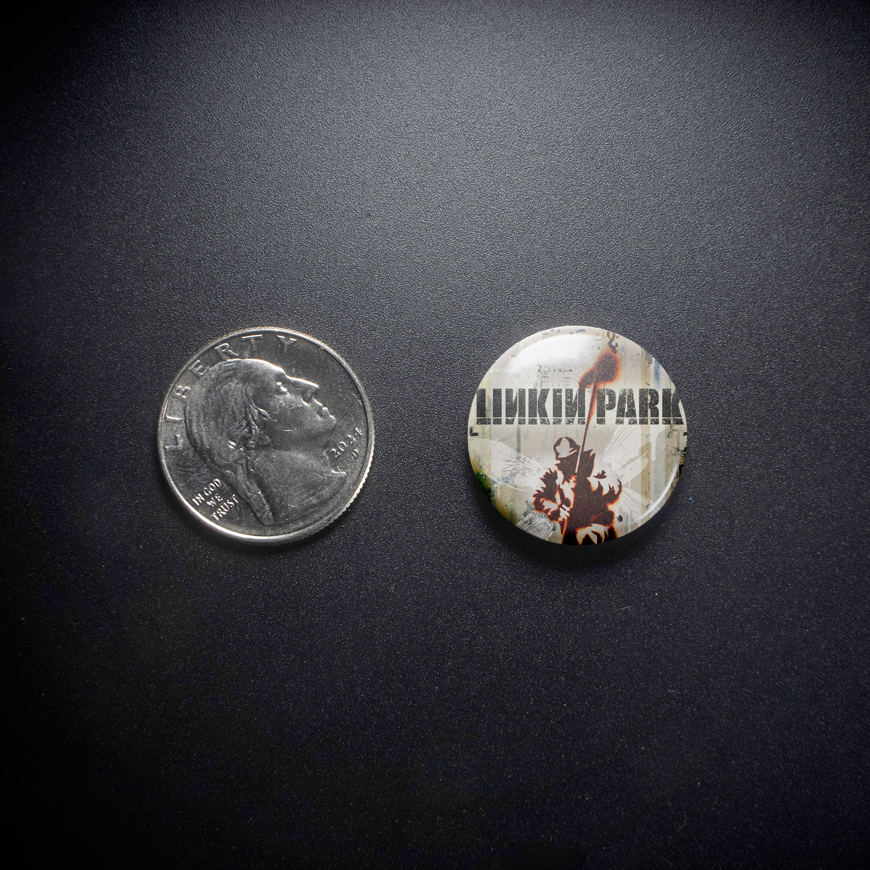 Linkin Park Hybrd Theory 1in Pin | 2000s Nu-Metal Album Art - Image 3