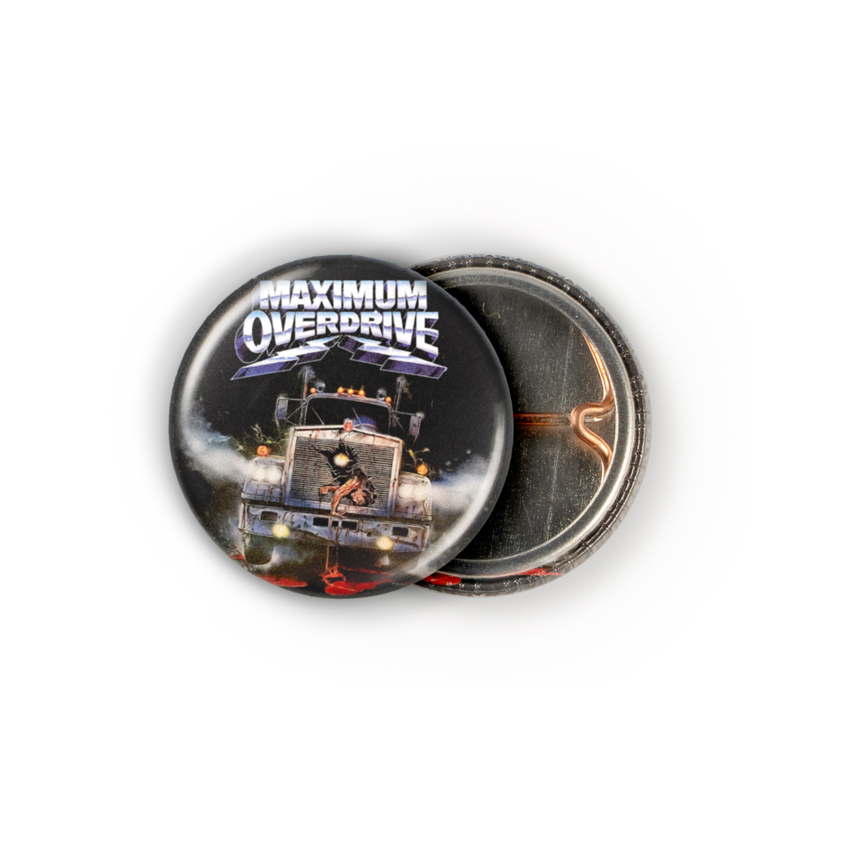 Maximum Overdrive Movie Poster 1in Pin | 80s Sci-Fi Horror Truck Terror - Image 4