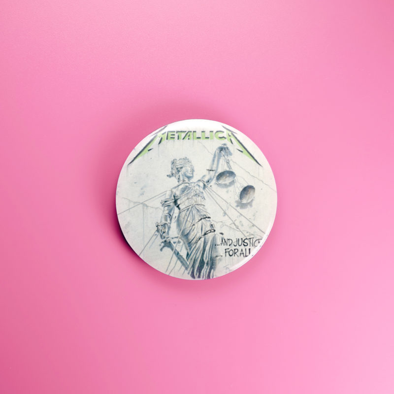 Metallica And Justice For All 1.5in Pin | 80s Thrash Metal Album Art