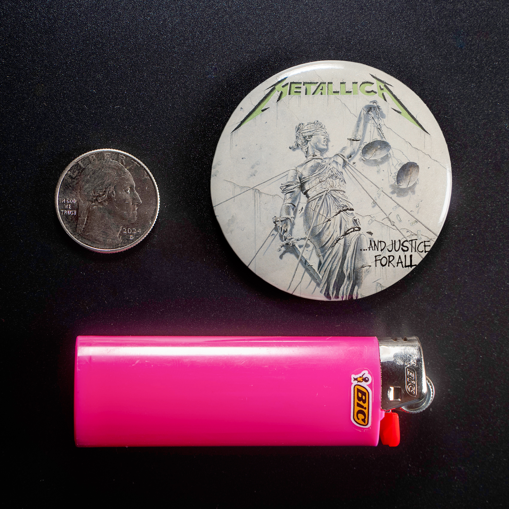 Metallica And Justice For All 1.5in Pin | 80s Thrash Metal Album Art - Image 3