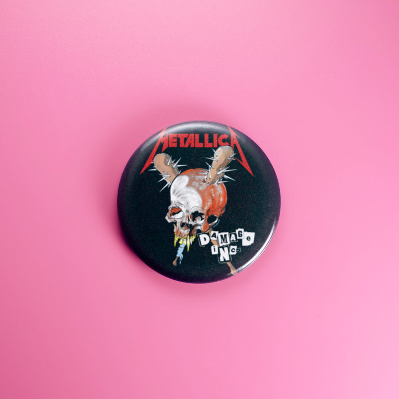 Metallica Damage Inc 1.5in Pin | 80s Thrash Metal Album Art