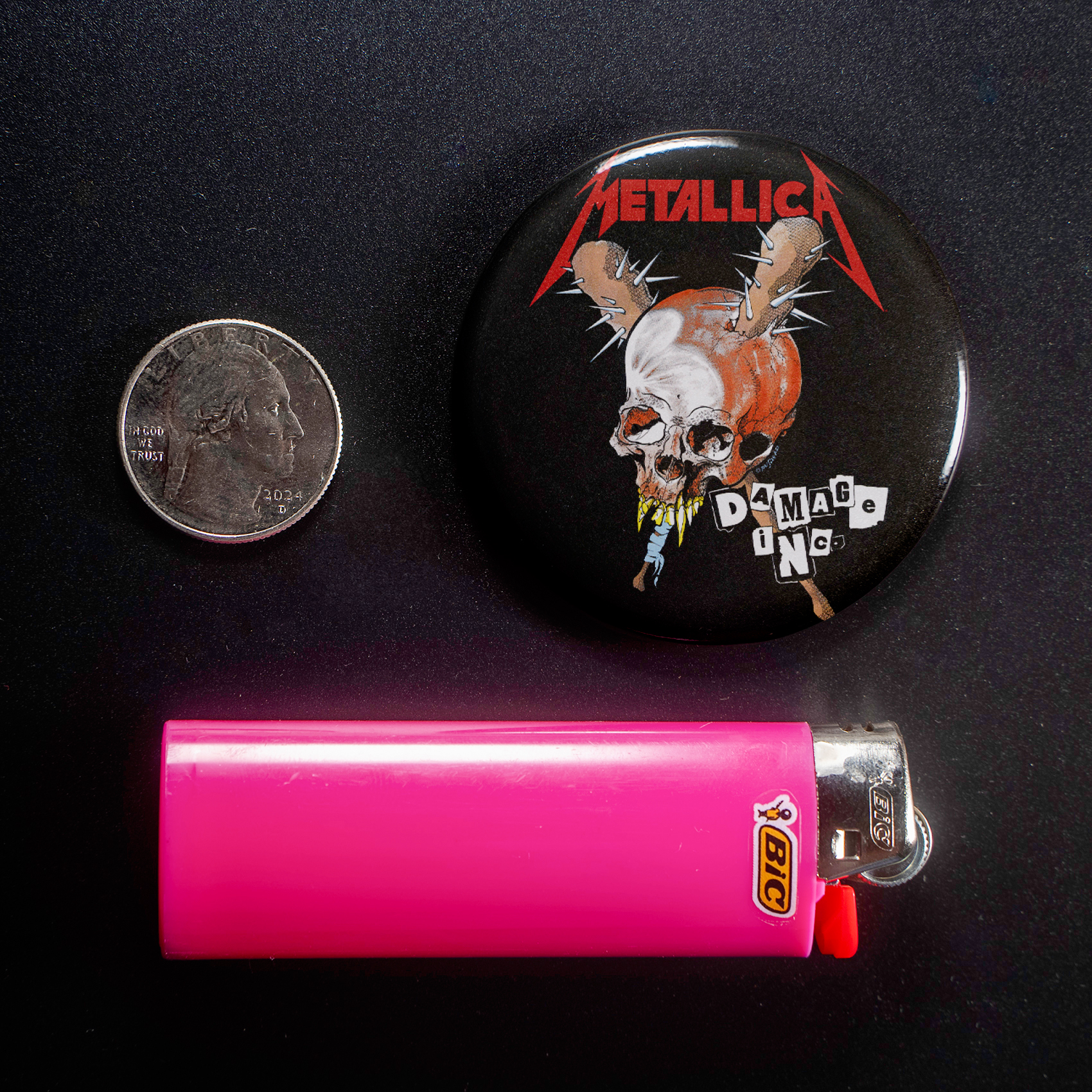 Metallica Damage Inc 1.5in Pin | 80s Thrash Metal Album Art - Image 3