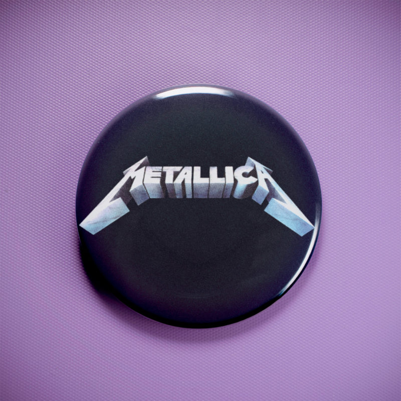 Metallica Logo 2.25in Pin | 80s/90s Thrash Metal Band Logo