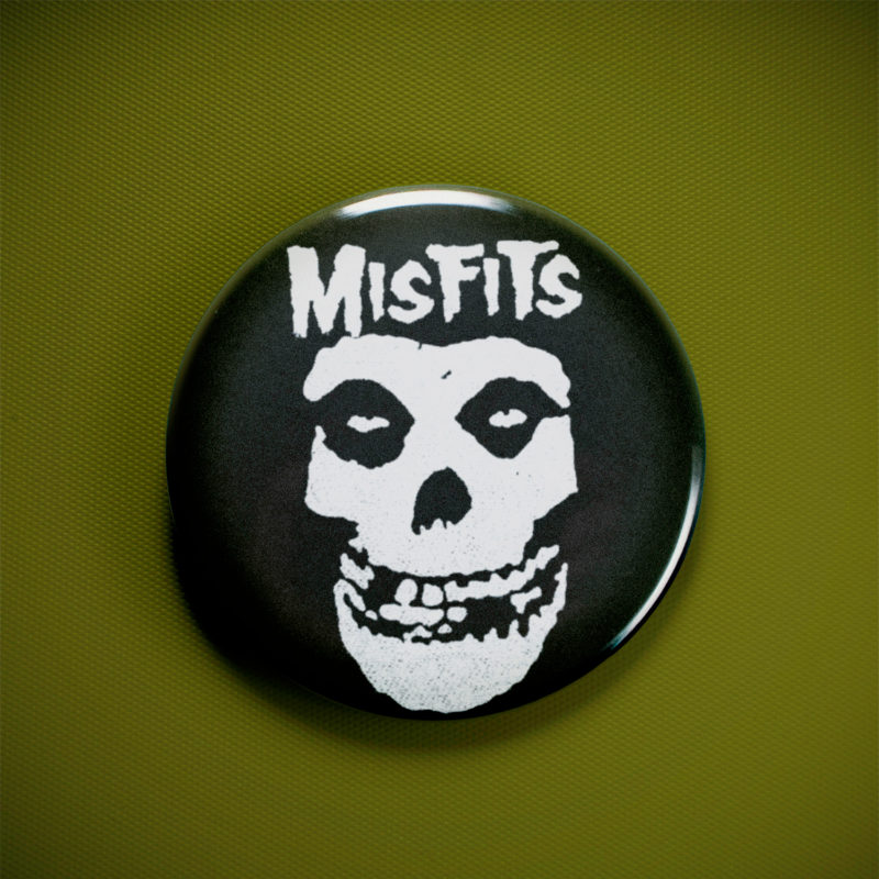 Misfits Crimson Ghost 2.25in Pin | 80s Horror Punk Band Logo