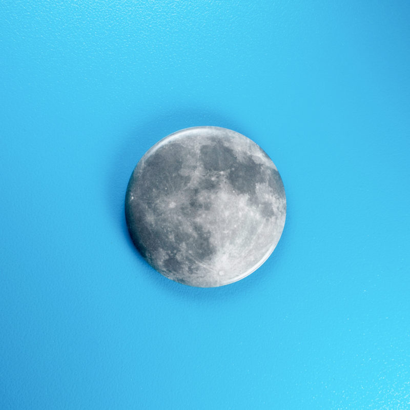 Moon Photorealistic 1.5in Pin | Contemporary Celestial Astronomy Art