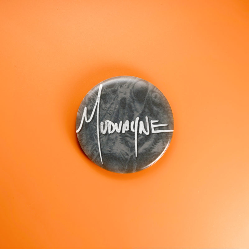 Mudvayne Text Logo 1.5in Pin | 00s Nu-Metal Album Art