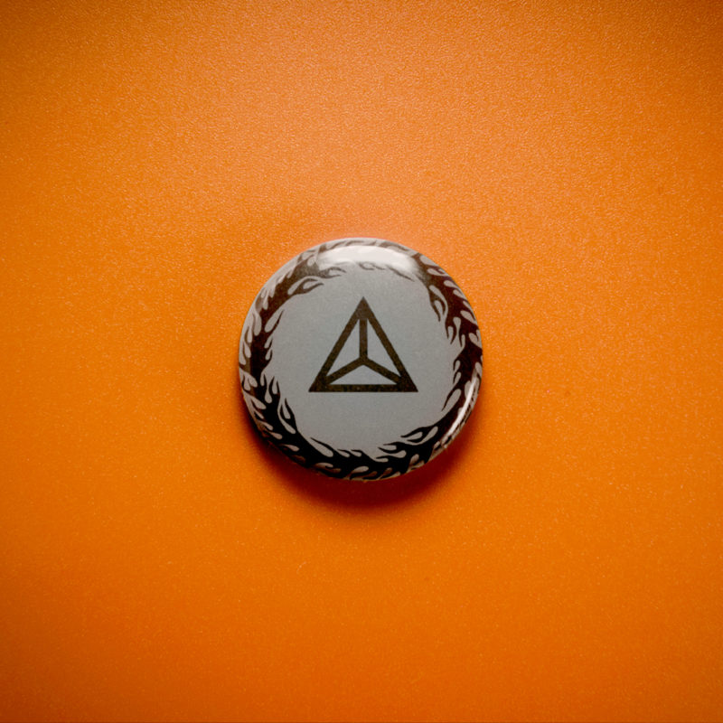 Mudvayne Triangle Logo 1in Pin | Tribal Nu-Metal 00s Album Art
