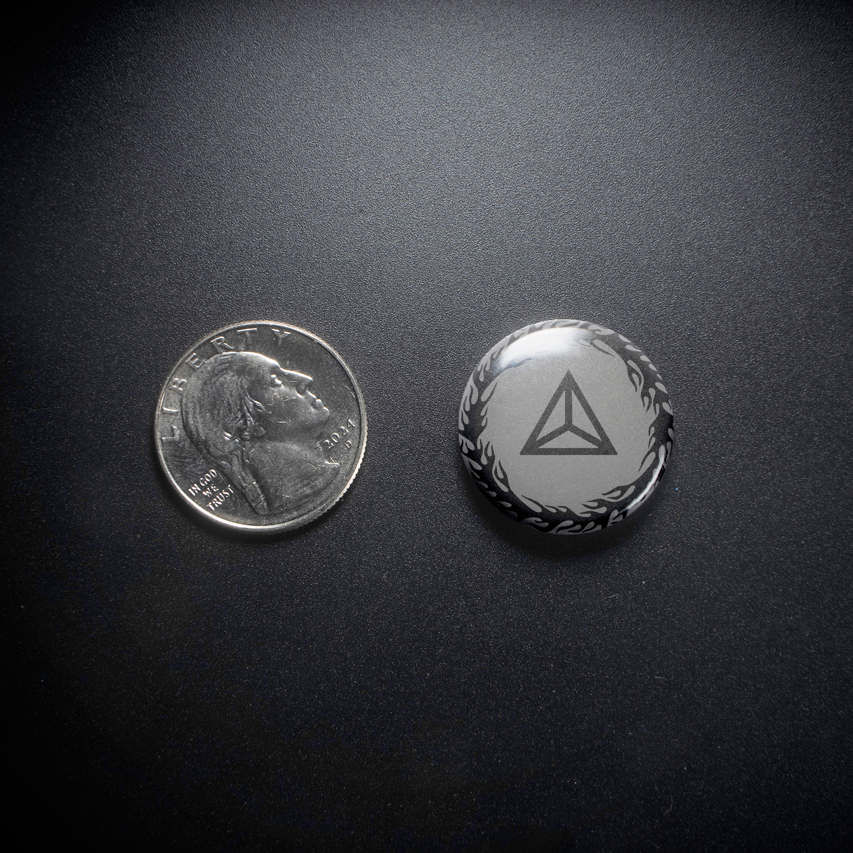 Mudvayne Triangle Logo 1in Pin | Tribal Nu-Metal 00s Album Art - Image 3