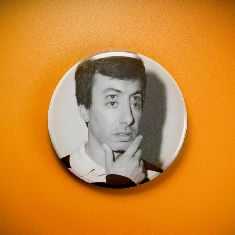 Nathan Fielder Four Eyes 2.25in Pin | Surreal 2010s Comedy Portrait