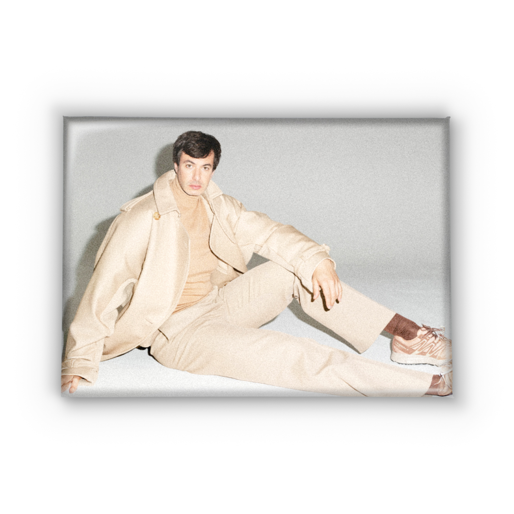 Nathan Fielder GQ Khaki 3.5x2.5in Magnet | Nathan Fielder 2010s Surreal Comedy - Image 3