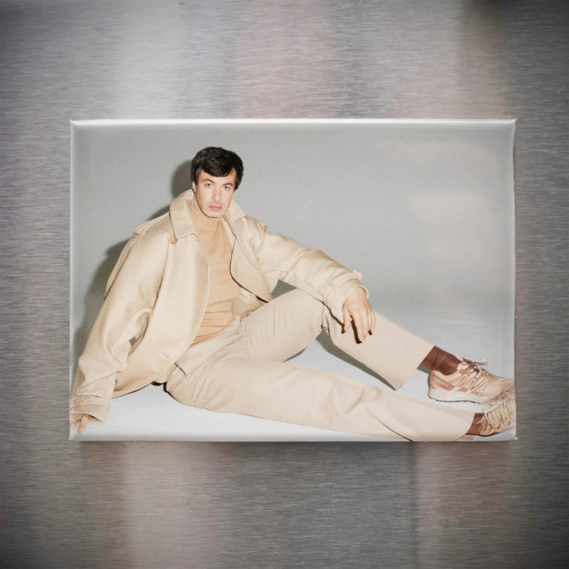 Nathan Fielder GQ Khaki 3.5x2.5in Magnet | Nathan Fielder 2010s Surreal Comedy