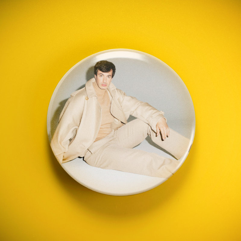 Nathan Fielder GQ Khaki 2.25in Pin | 2010s Surreal Comedy Portrait
