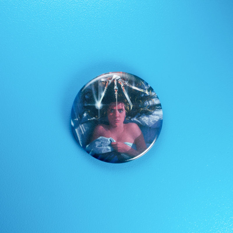 Nightmare On Elm St Movie Poster 1.5in Pin | Freddy Krueger 80s Slasher Horror