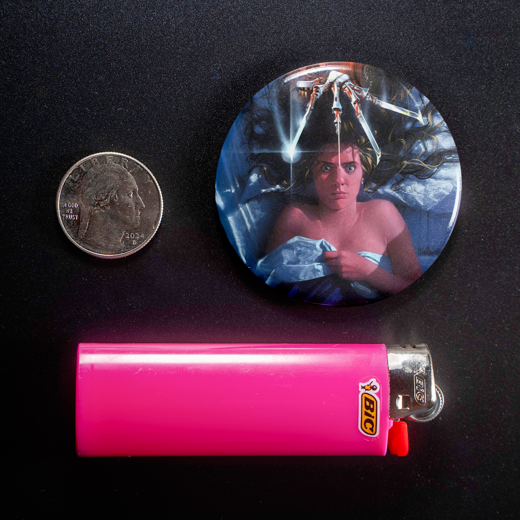 Nightmare On Elm St Movie Poster 1.5in Pin | Freddy Krueger 80s Slasher Horror - Image 3