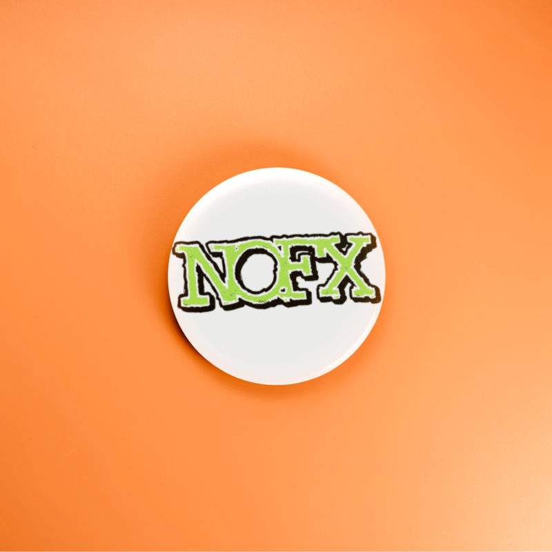 Nofx Green Logo 1.5in Pin | 90s Skate Punk Band Logo