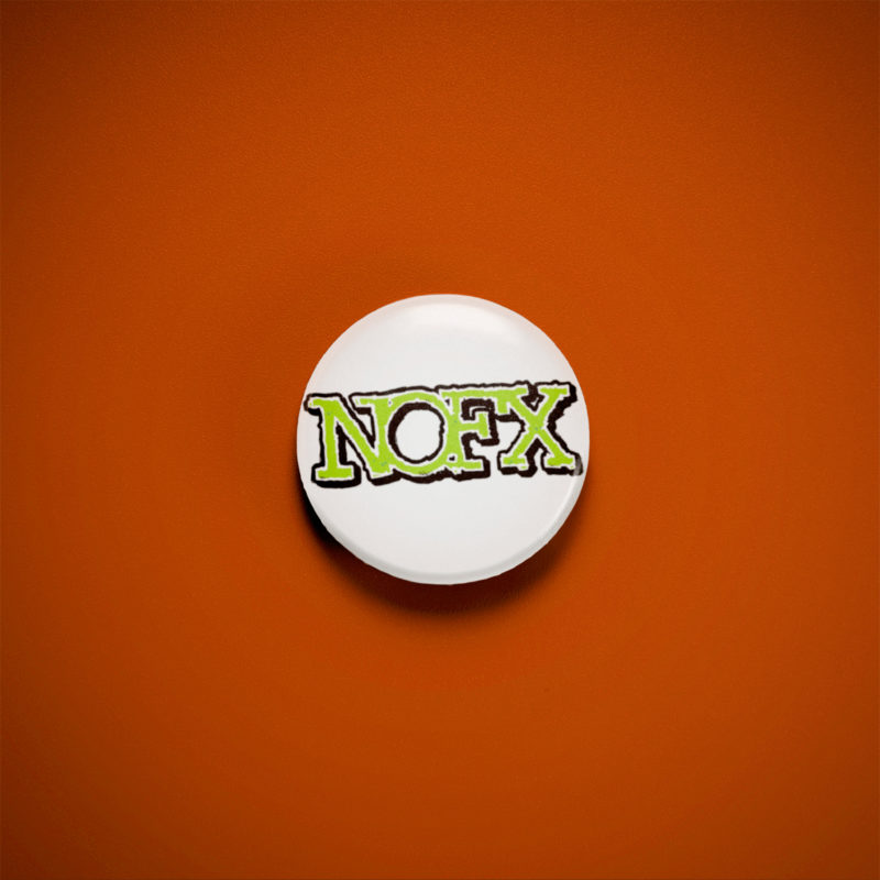 Nofx Green Logo 1in Pin | 90s Skate Punk Band Logo