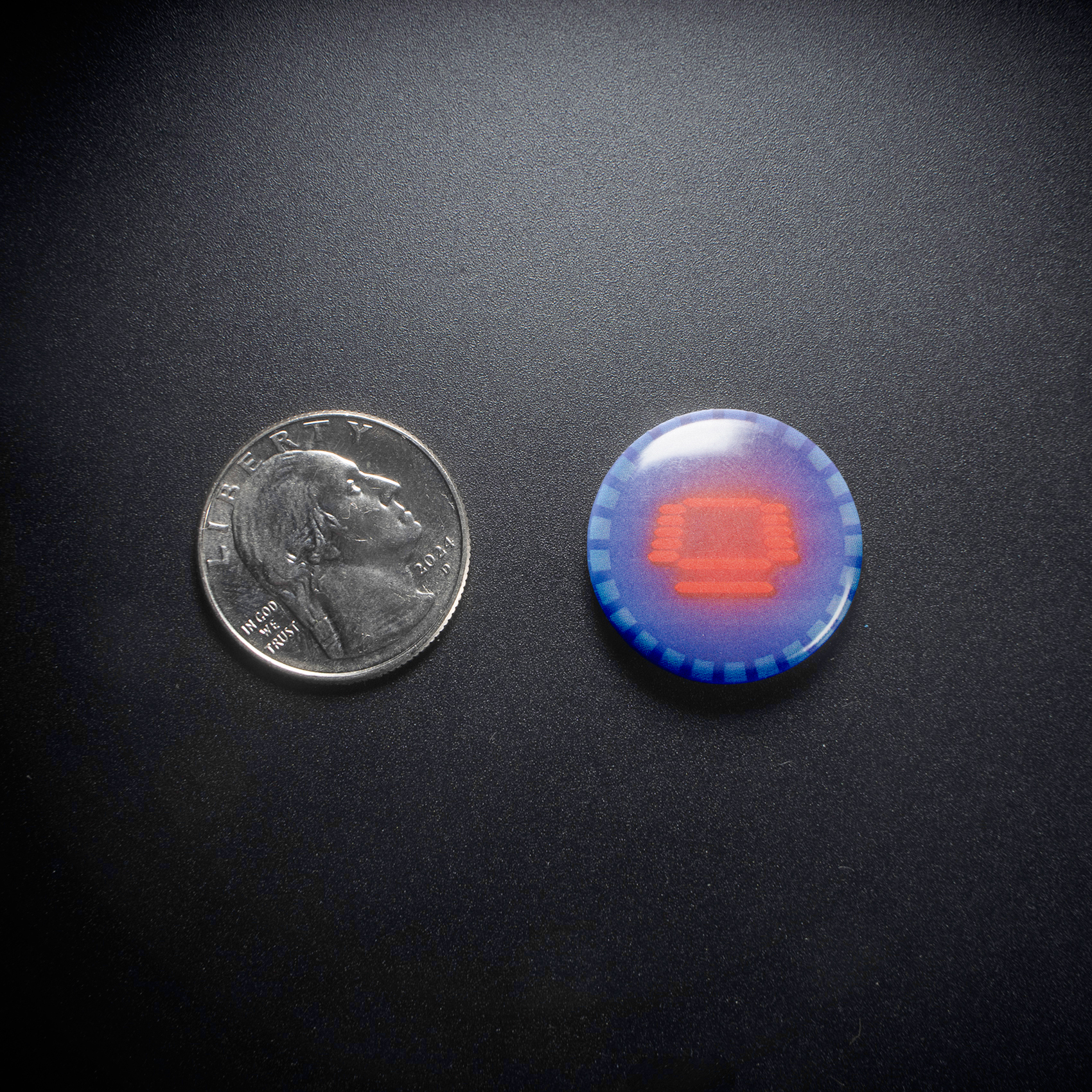 Orgy RedBlueLogo 1in Pin | Y2K Industrial Metal Album Art - Image 3