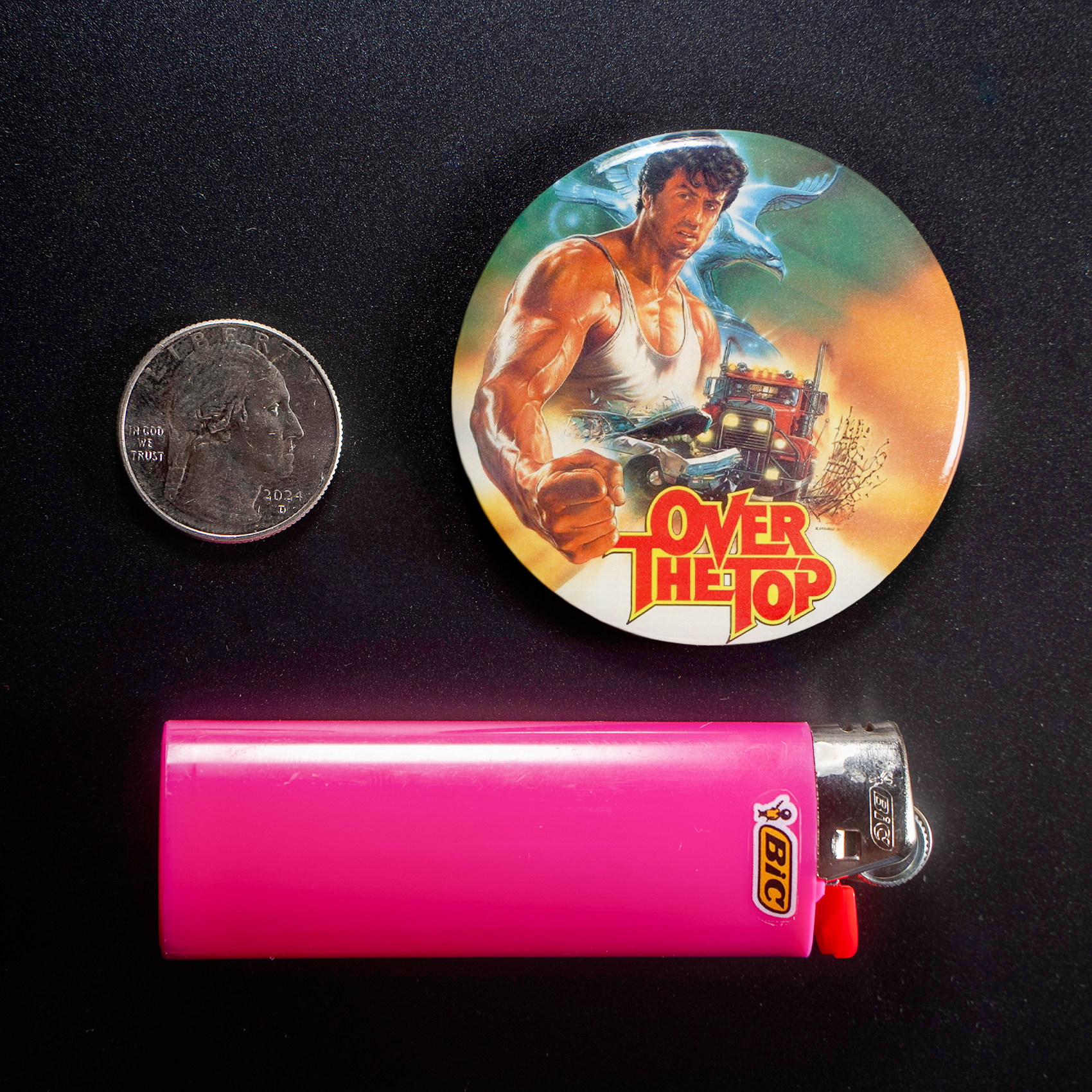 Over The Top Movie Poster 1.5in Pin | Sylvester Stallone 80s Action - Image 3