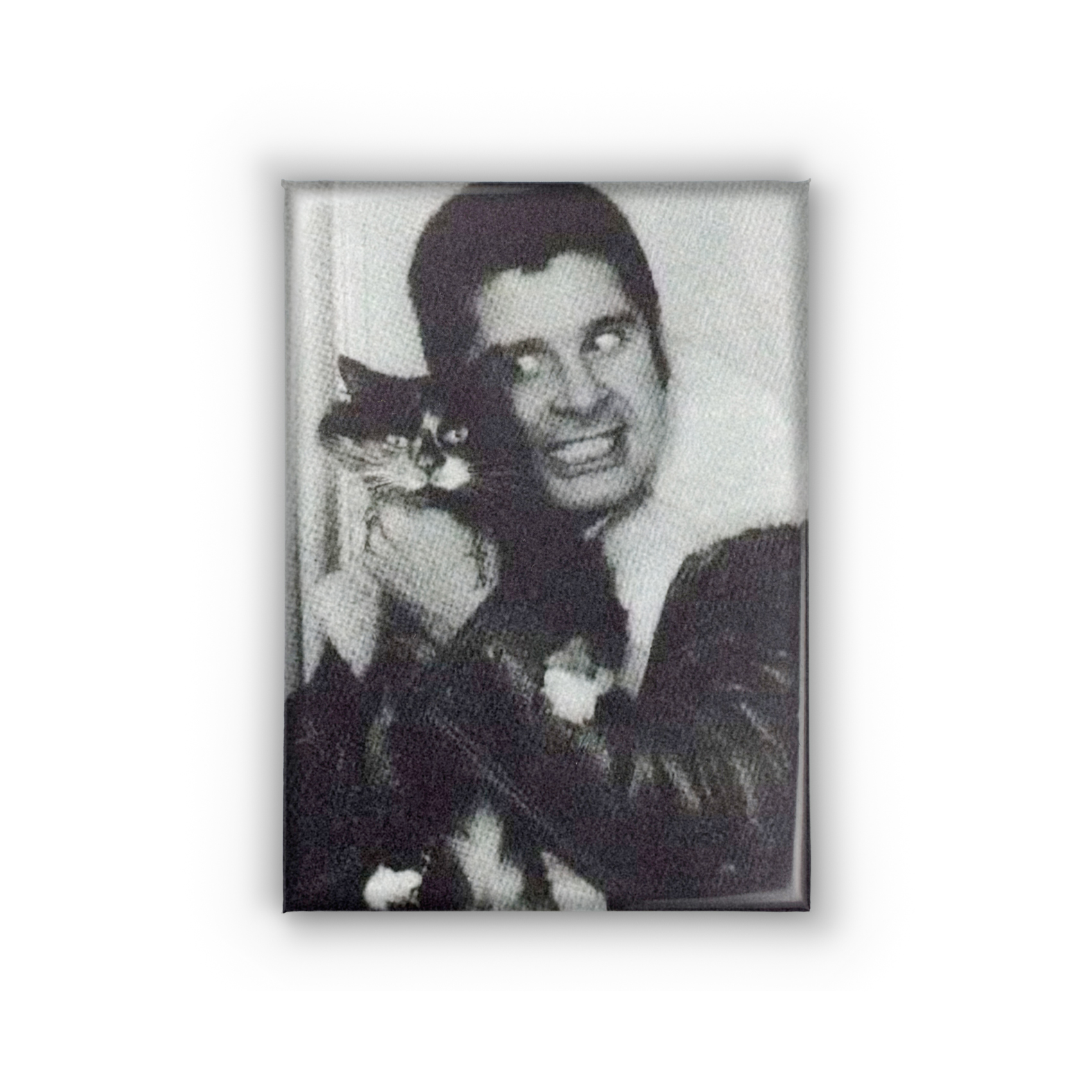 Ozzy Osbourne With a Kitten 2.5in Magnet | 70s Rock Star & Kitten Photo - Image 3