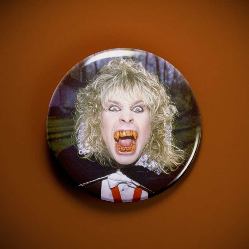 Ozzy Osbourne Halloween 2.25in Pin | Heavy Metal Camp Horror Badge