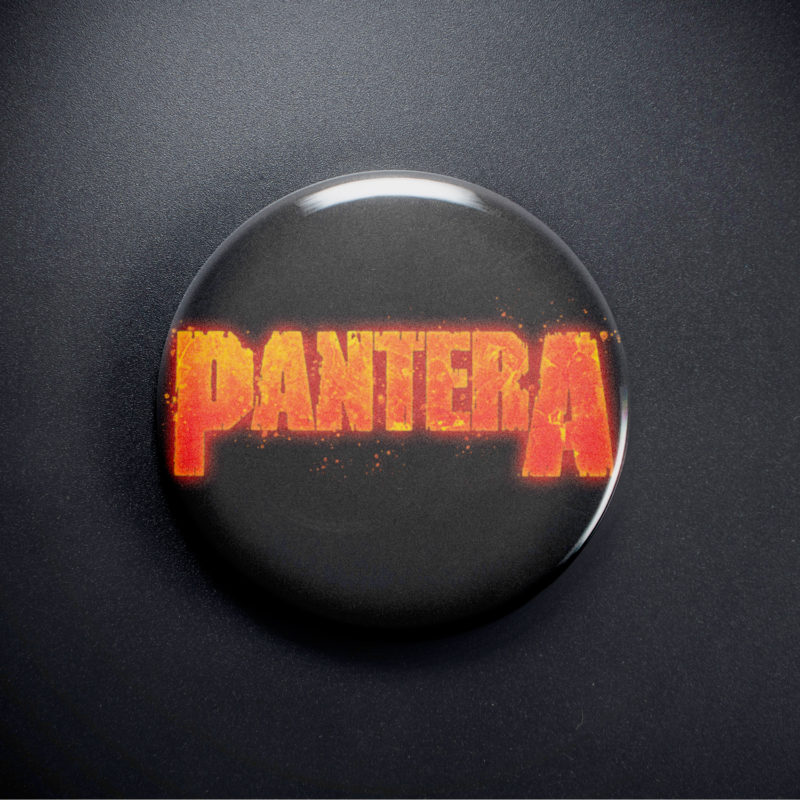 Pantera Fire Logo 2.25in Pin | 90s Groove Metal Band Logo