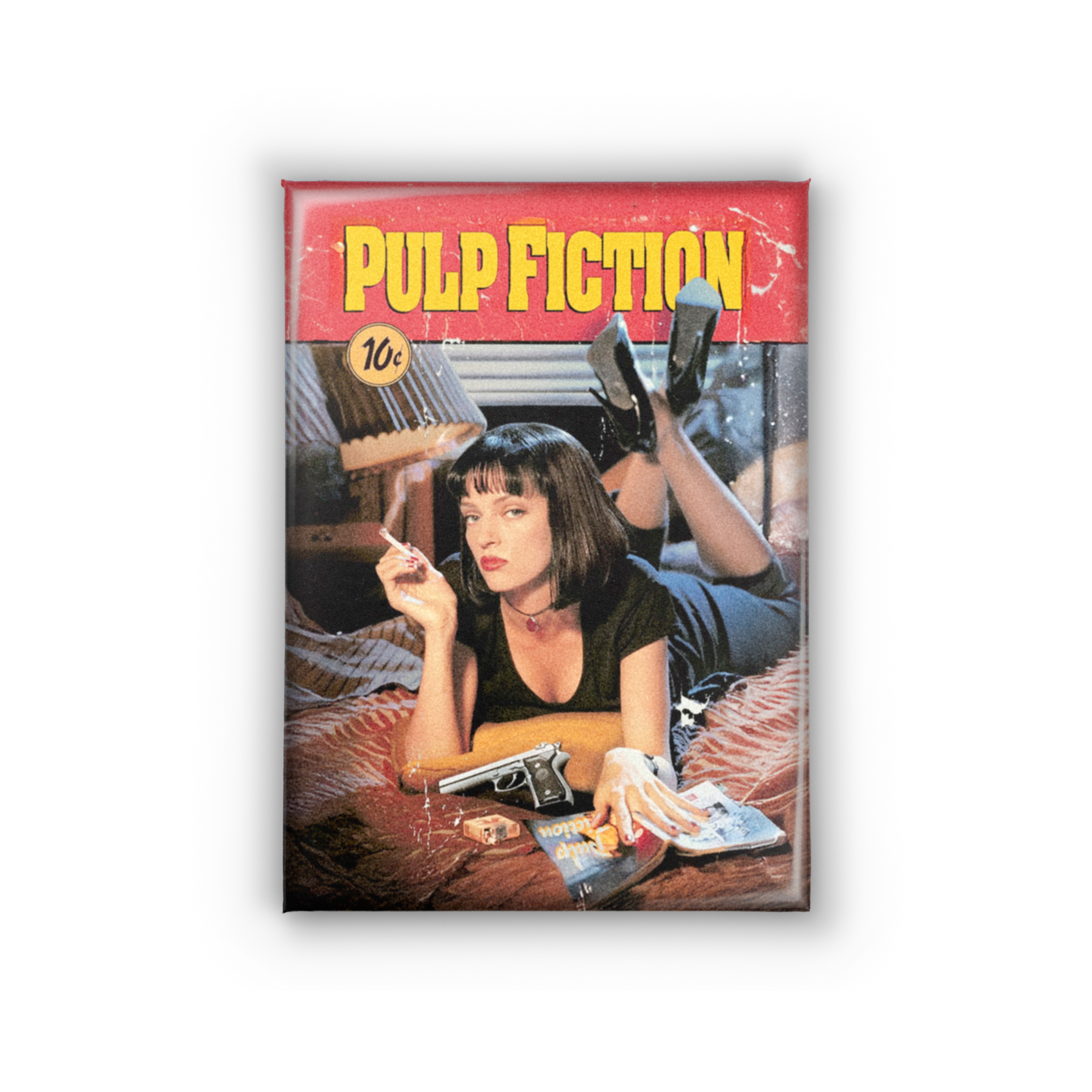 Pulp Fiction Movie Poster 2.5x3.5in Magnet | Uma Thurman 90s Neo-Noir Crime - Image 3