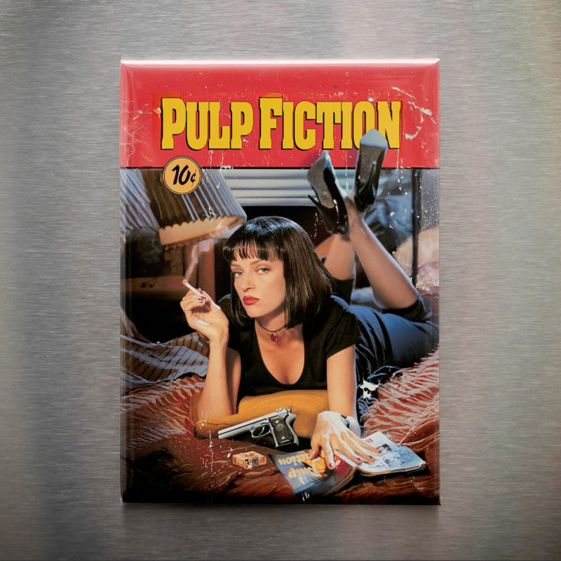 Pulp Fiction Movie Poster 2.5x3.5in Magnet | Uma Thurman 90s Neo-Noir Crime