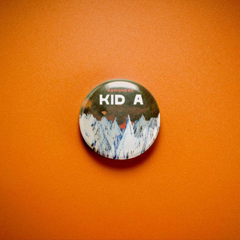Radiohead Kid A 1in Pin | Minimalist Alt-Rock Album Art Y2K